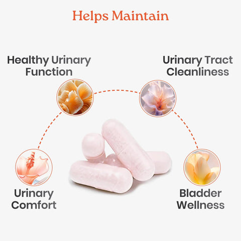 D Mannose With Cranberry And Hibiscus For Urinary Tract Health capsules showing bladder comfort and urinary wellness