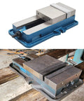 5In By 4.92In CNC Milling Machine Vise Lockdown Bench Vise for High Precision Clamping, Heavy Duty Workholding, two views