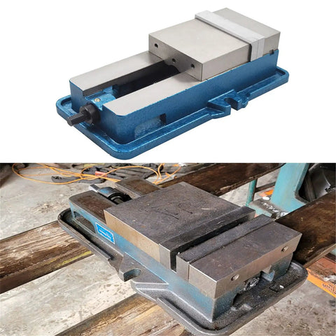 5In By 4.92In CNC Milling Machine Vise Lockdown Bench Vise for High Precision Clamping, Heavy Duty Workholding, two views