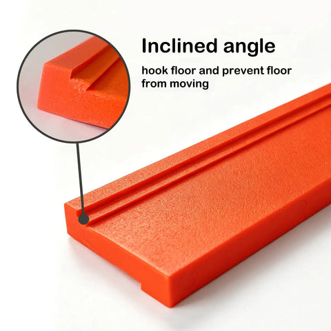 Pro Grade Three Edge Tapping Block for Vinyl Flooring and Laminate Installations with inclined edge close-up