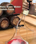Automatic USB Powered Siphon Pump For Bottling Home Brew Wine Beer Kombucha With Food Grade Hose in use with barrels