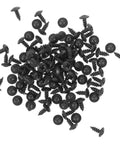 100-piece miniature screw set black metal fasteners for furniture repair and small machinery projects ideal for DIYers