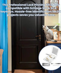 SC1 SC4 Rekey Kit For Lock Cores 500 Piece Pack With Pro Grade Bottom Pins Size 0 Through 9 displayed with black door and cat
