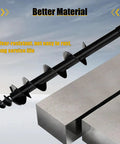 6 Inch Auger Drill For Mini Excavator With 2 Hydraulic Hoses, Heavy Duty Auger Bit, 40 Inch Drilling Depth, Detachable Drill Rod