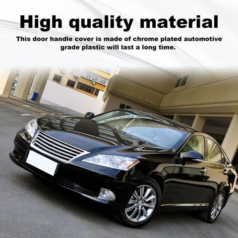 Chrome Door Handle Cover Cap For Lexus ES350 2007 2012 And LS600h 2008 2016 LS460 2007 2017 Front Driver Side Key, shown on car
