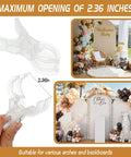 20 Pack Crystal Clear Balloon Arch Clips Plastic Spring Clamps Hold Backdrops Tight For Valentine's Day Wedding Birthday Party Decoration And Holiday Crafts That Are Super Cool. Clear plastic clamp with 2.36in opening for balloon arches and backdrops