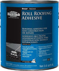 Roll Roof Adhesive For Bonding Sheets, Brushable Asphalt Based Liquid Roofing Glue, No Heating Needed, 3.6 Quart