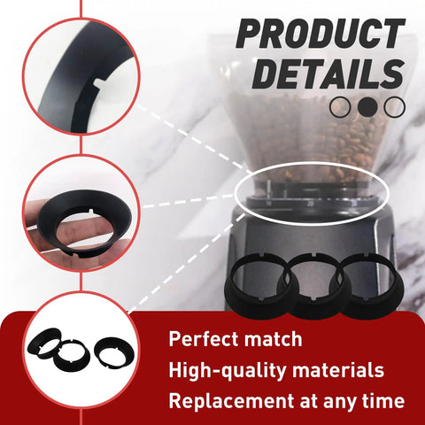 3 Piece Silicone Gasket Replacement Kit For Encore And Virtuoso Conical Burr Coffee Grinders, Durable Ring Seal That Fits Electric Grinders, Keeps Your Morning Brew On Point And Your Grinder Running Smooth. black silicone gaskets