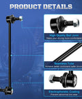 Two Pack Beefed Up Front Stabilizer Sway Bar End Links Replacement For Hyundai And Kia Durable Front Suspension Upgrade Fits Elantra Elantra GT Elantra Coupe Tucson Accent Veloster 2012-2022, black steel ball joint and tube