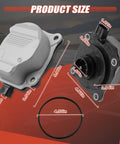 Product dimensions of Heavy Duty Coolant Electric Water Pump For Toyota Camry 2018 2022 with size indicators and mounting details.