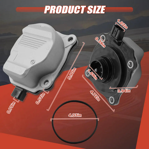 Product dimensions of Heavy Duty Coolant Electric Water Pump For Toyota Camry 2018 2022 with size indicators and mounting details.