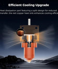 2025 Upgrade Ceramic Heating Block Kit With Buckle Terminal, 600mm/s High Speed Hotend And Unicorn Quick Swap Nozzle For K1 Series 3D Printer Fits K1C K1 SE And K1 Max, copper heat sink