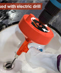 Using 25ft Heavy Duty Drain Auger Plumbing Snake With Drill Adapter For Sink No Plumber Needed Unclogging Flexible Manual Or Powered By Drill Handheld Cable in a bathroom sink