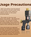 Two Piece Magnetic Planer Blade Setting Jig Gauge Set for Woodworking Tools with adjustable micro magnetic gauges in use.
