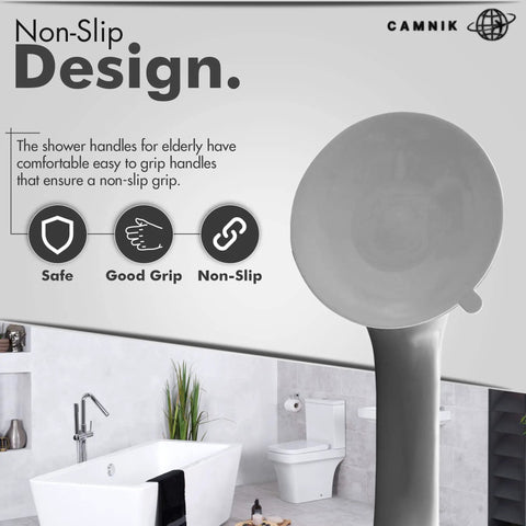 Two Pack Suction Shower Grab Bars For Bathtubs And Showers, No Slip Safety Handles That Grip Wet Walls, Easy Install Design