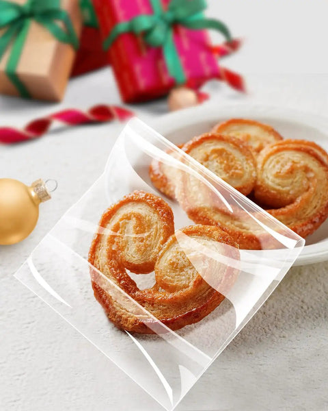 300 Pack Self Adhesive Cookie Bags 4x6 Inch Clear Cellophane Bags With Easy Seal Resealable Packaging For Cookies Treats Candies Gifts And Food Storage