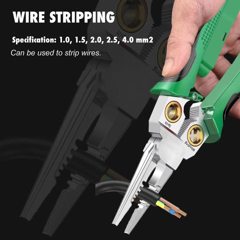 Eight In One Wire Stripper Tool With Non Contact Voltage Detector And Insulated Safety Handles for wire stripping 1.0-4.0 mm²