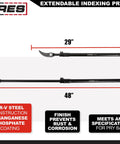 Extendable Indexing Pry Bar 29 To 48 Inch Telescoping Tough As Nails Heavy Duty Tool With CR-V Steel, 14 Position Locking