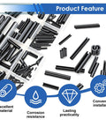 370 Piece Roll Pin Kit With SAE Slotted Spring Pins In 10 Common Sizes From 1/16 To 3/8 Inch For Home Improvement And Auto Repair, Durable Quick-Fix Fasteners, Great For Mechanical Projects And General Maintenance; black manganese steel pins in organizer