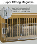 Adjustable Magnetic Vent Deflectors for Home Vents 8 to 14 Inches shown attached to a vent with strong magnets for airflow control