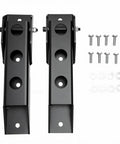 Heavy Duty Rear Door Hinge Set For Jeep Wrangler JK and JKU 2007 to 2018, matte black steel hinges with mounting hardware.