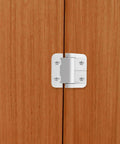 Torque Hinge For Doors POPETPOP Small Silver Zinc Alloy 18Nm Cabinet Door Hinge Replacement installed on wooden cabinet doors