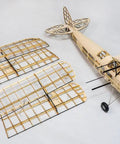 Unassembled 39 Inch Mini Tiger Moth Balsa Wood RC Airplane Kit with Laser Cut Parts