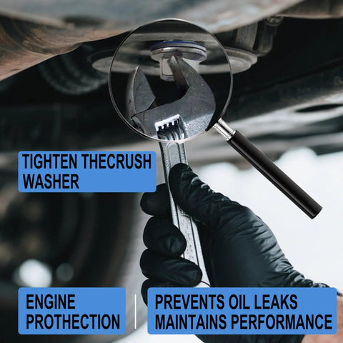 24 Piece Oil Drain Plug Gasket Set With 12mm Crush Washers And Blue Coating For Leak Proof 90430-12031 Replacement Seals, wrench tightening drain plug