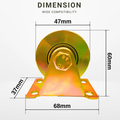 Heavy Duty V Groove Wheels For Sliding Gates Weld On Steel Rollers With Bracket Zinc Coated Track Pulleys 2 Inch Gate Casters dimensions shown