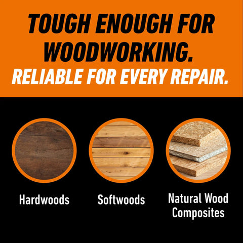 Ultimate Waterproof Wood Glue In Natural Color For Indoor Outdoor Woodworking Projects And Repairs, 18 Oz demonstrating wood types