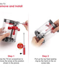 Demonstration of installing Dust Bin Sealing Ring Replacement For V12 SV18 SV20 Detect Slim Vacuum with T8 driver and screw.