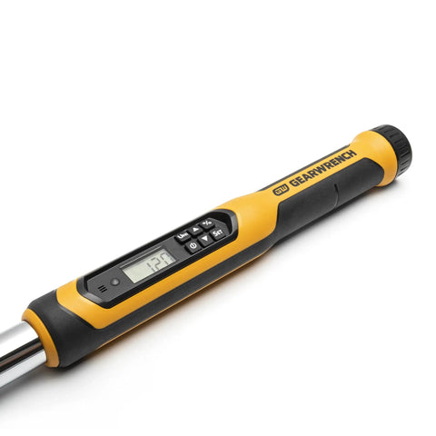 Three Eighth Inch Drive Electronic Torque Wrench With Target Torque Alert Vibrating Handle Buzzer And LED Indicates When Target Is Reached