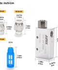 Compact Vacuum Generator For Automation With High Efficiency Pneumatic Ejector, Bonus Silencer Filter And One Quarter Inch G Fittings