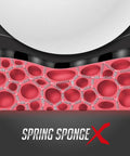 Cross-section of Zyre 03 High Tension Inverted Table Tennis Rubber With Spring Sponge X And Ricosheet Red Version texture.