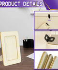 Twenty Pack Unfinished Wooden Picture Frames For 4X6 Photos Super Solid Sweet Stack For Diy Crafts And Wall Displays Premium Material showcasing detailed back clips.