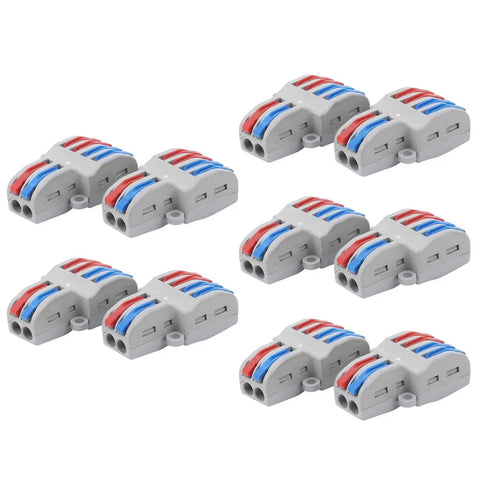 SPL-42/62 Quick Connect Wire Terminals Kit, 10 Pcs, flame retardant, snap-on connectors for soft and hard wire with 3mm mounting holes.