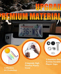 Image of Two Pack License Plate Cover Protector For American Cars, Tough As Nails Polycarbonate Shield With Smoke Gray Finish.
