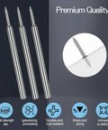 250 Pack Double Headed Skirting Nails Made Of Premium Carbon Steel For Seamless Wood Baseboards And Trim Includes Heavy Duty Nail Socket Driver Tool For A No Sweat Install With A Crisp Traceless Look Every Single Time display, highlighting nail design.