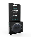 Box packaging of 4In1 Bluetooth Temp Humidity Pressure Motion Sensor With Alerts And History, black and blue design, RuuviTag Pro visible
