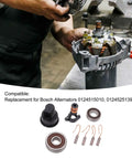 Tough As Nails Alternator Rebuild Kit Featuring Premium Slip Ring Brushes And Robust Bearing Set with components visible.