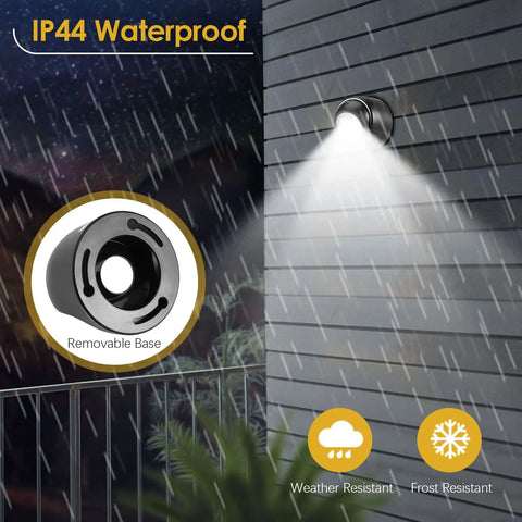 Battery Powered Outdoor Motion Sensor Wall Light, Wireless LED Night Light With Auto On Off, Waterproof IP44, illuminating wall