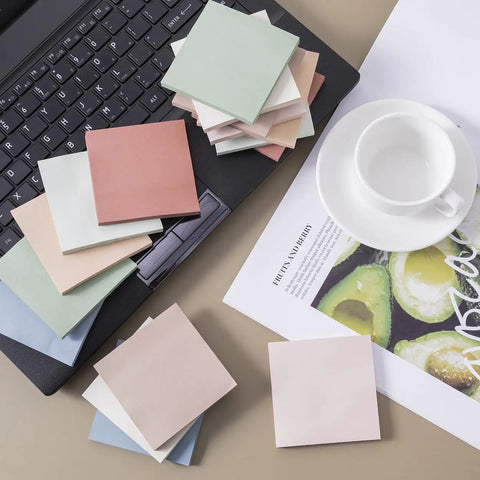 Dope 3x3 Sticky Notes Pack Of 16 Pads With 55 Sheets Each In Vintage Colors Recyclable Paper Super Sticky Adhesive on laptop and table
