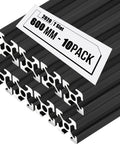 10 Pack 23.6 Inch 2020 Aluminum T Slot Extrusion Rail Kit For DIY Projects And Industrial Builds Heavy Duty Aluminum Profile Lengths For Framing Rigging And Custom Machinery, black 600 mm rails