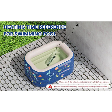 Built Badass Kickin Up The Heat Fast This Plug And Play 2000 Watt Immersion Water Heater in an inflatable pool.