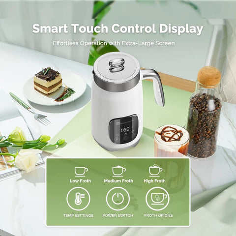 Barista Vibe DualFro 400 Milk Frother And Steamer With Variable Temperature And Froth Thickness, 14.1 Oz 400 Ml, Smart Touch