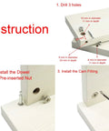 Instruction for 30 Pack Furniture Cam Lock Fitting With Dowel Pin And Pre Inserted Nut For Cabinet Drawer Connector setup.