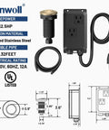 Dual Outlet Garbage Disposal Air Switch Kit Sink Top On Off Button UL Listed Champagne Bronze 3.6 Inch Long Easy Install