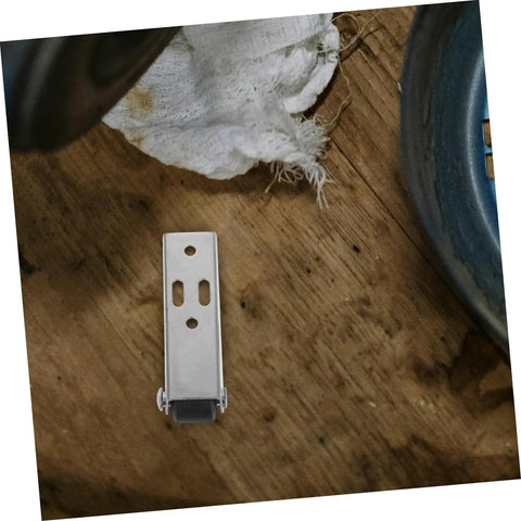 Solid Build Smooth Glide 4 Pack Vertical Barn Door Rollers No Sweat Setup Heavy Duty Pocket Door Hardware Quick Swap metal mounting clip on wooden surface.