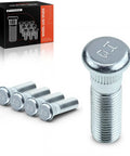 5 Pieces M12 1.50 Wheel Studs For Honda And Acura Cars Including CR V Civic Accord Pilot Odyssey HR V Crosstour RDX TLX TSX NSX Legend RL CL Isuzu Oasis Beef Up Your Ride With DIY Wheel Upgrades And Everyday Street Ready Rides close-up with packaging