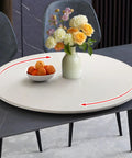 Big Size Bamboo Lazy Susan Turntable For Kitchen Shelves And Dining Table Smooth Rotating Serving Tray with fruit bowl and flowers